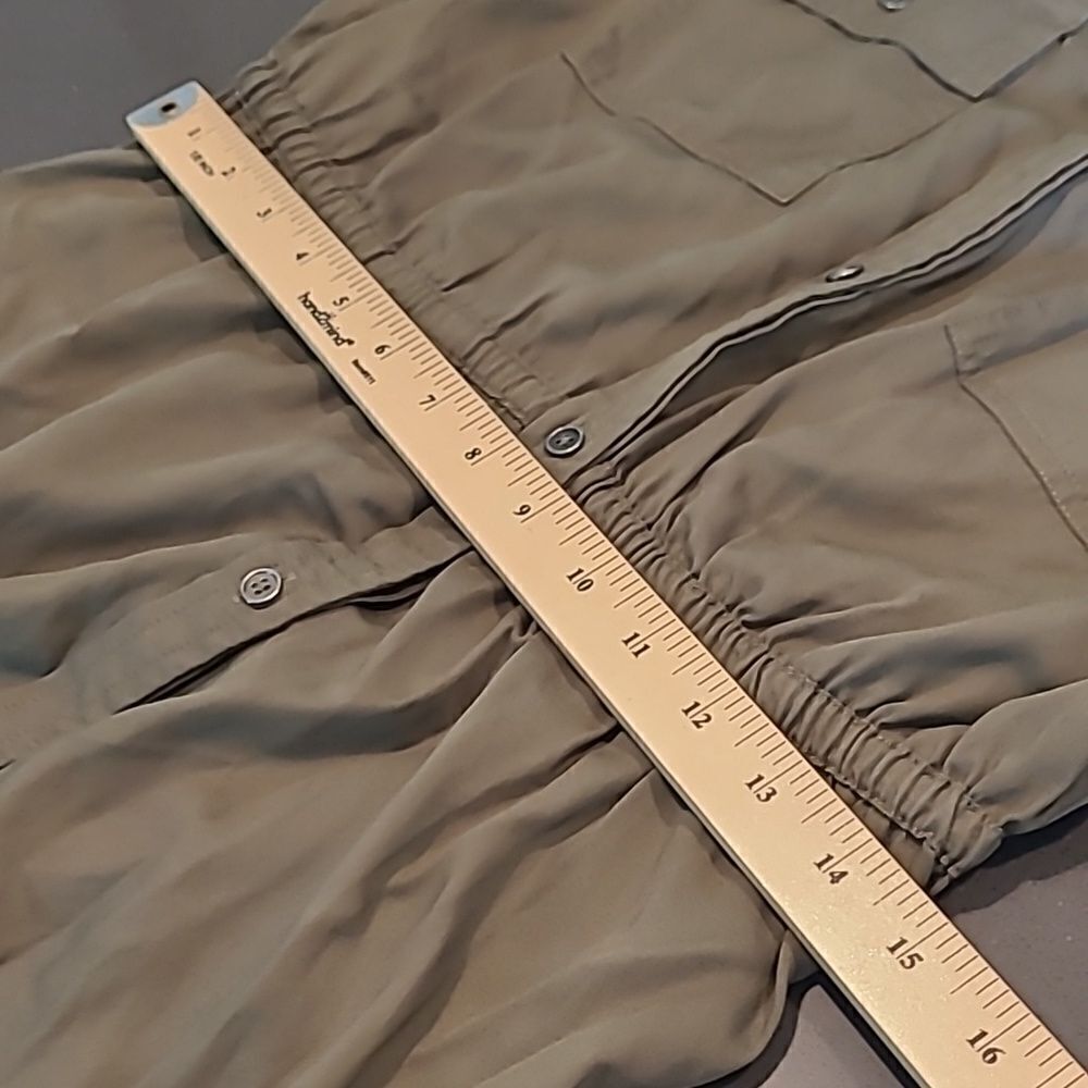 Style & Co sz M olive drab green dress - Picture 7 of 11